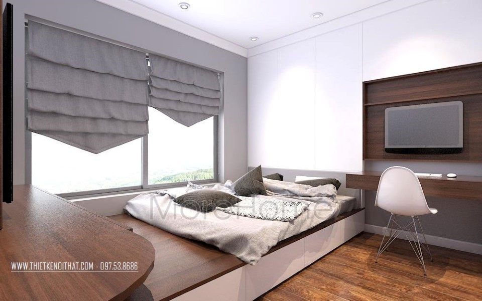 Thiết kế nội thất phòng ngủ chung cư Park Hill